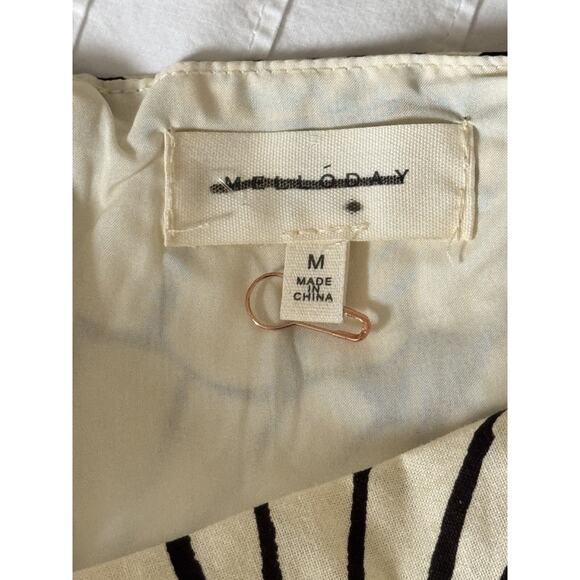 Melloday Abstract Wide Leg Jumpsuit In Bone Black & Cream Adjustable Straps M - Picture 5 of 9